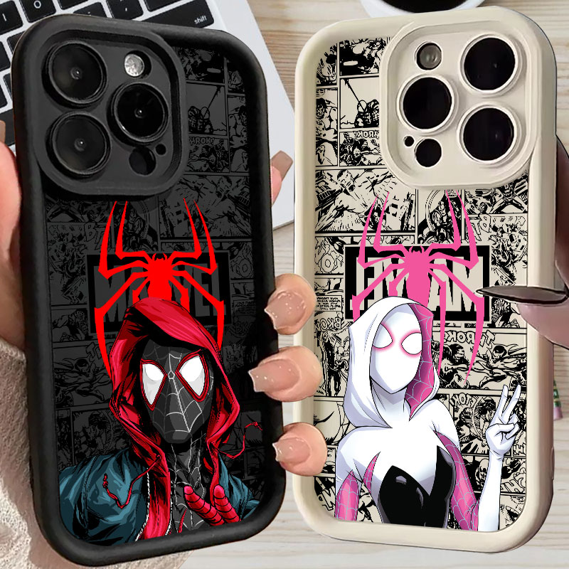Phone Cases Popular - เคสโทรศัพท์ลายสไปเดอร์แมน ไมลส์ โมราเลส เกวน มาร์เวล คอมิกส์