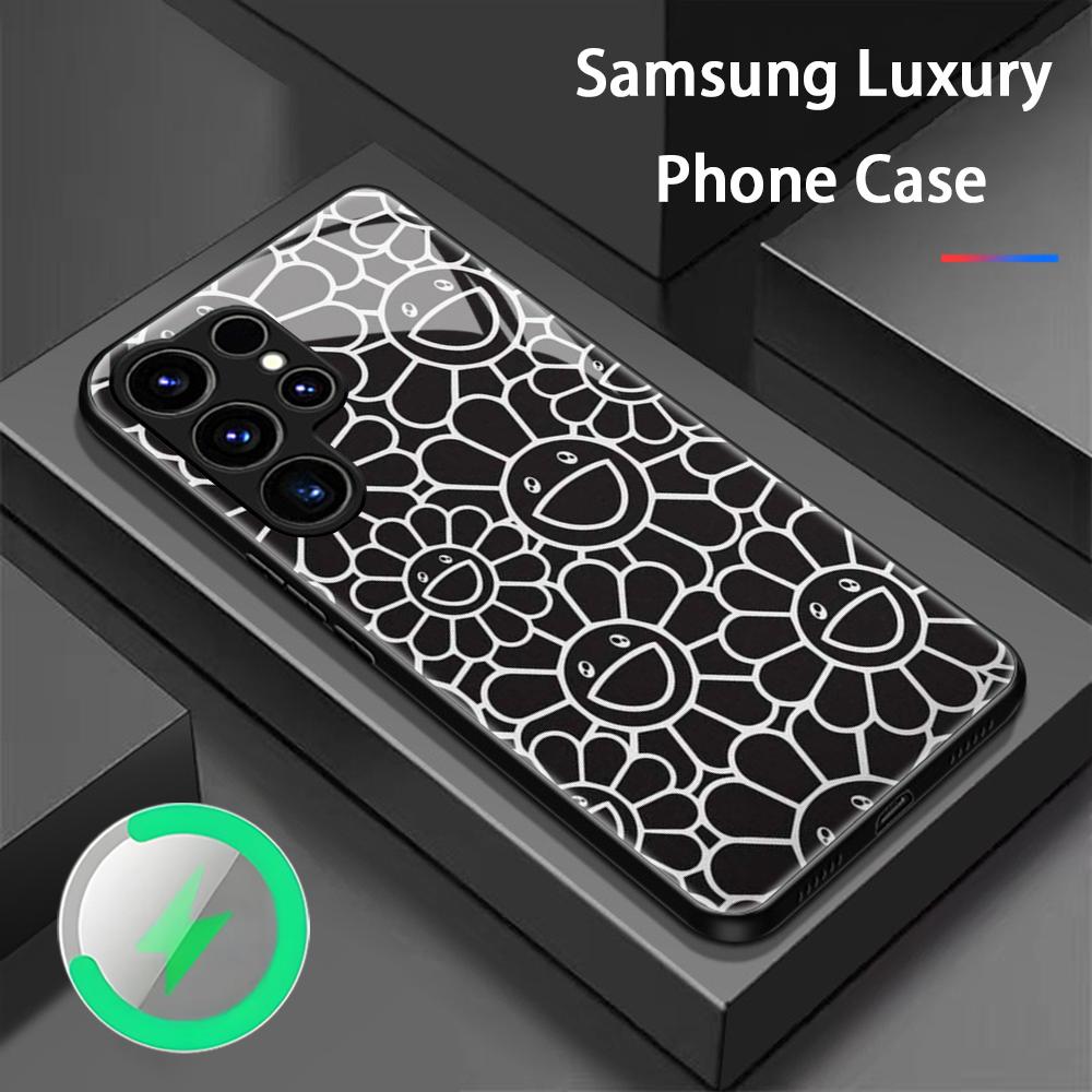 Phone Cases Popular - เคสโทรศัพท์ลายภาพวาดดอกทานตะวันญี่ปุ่น M-Murakami สำหรับ Samsung S26 S25