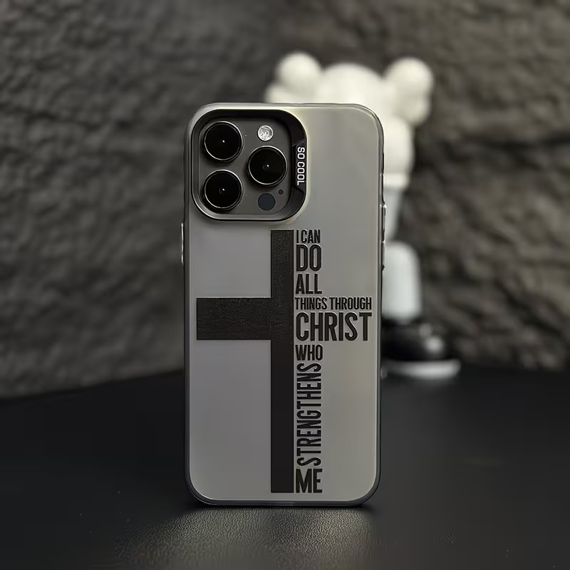 Phone Cases Popular - เคสโทรศัพท์กันรอยนิ้วมือ ลายกางเขน สำหรับ iPhone 17 16