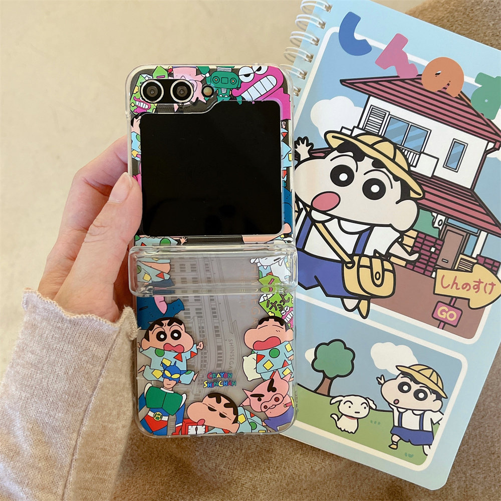Phone Cases Japan - เคสโทรศัพท์ลายการ์ตูนญี่ปุ่นน่ารัก ลายอนิเมะ เครยอน ชินจัง พร้อมช่องใส่บัตร สำหรับ