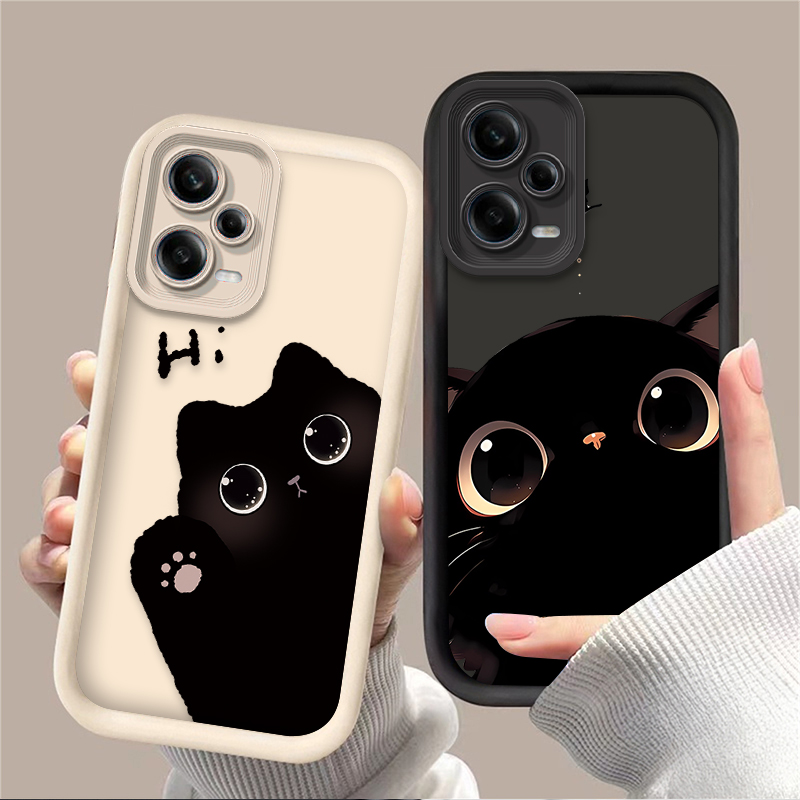 Phone Cases Xiaomi - เคสโทรศัพท์ลายแมวน่ารักตาโต สำหรับ Xiaomi Redmi Note 13