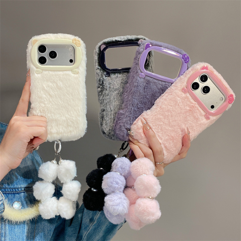 Phone Cases Popular - เคสโทรศัพท์ขนเฟอร์สีพื้นสุดหรู สำหรับ iPhone 17 Air 16