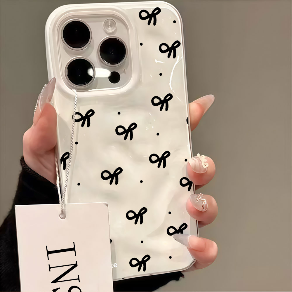 Phone Cases Unique - เคสโทรศัพท์ลายหัวใจแดงคลื่นน้ำ 3D สำหรับ iPhone 17 16