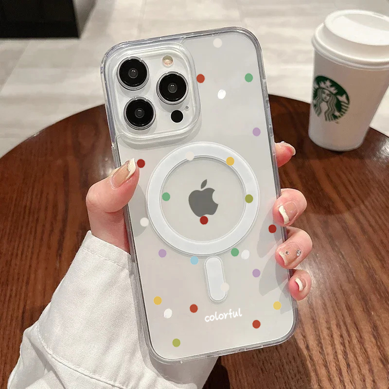 Phone Cases Unique - เคสโทรศัพท์ลายจุดสีสันสไตล์เกาหลี INS สำหรับ iPhone 17 Pro