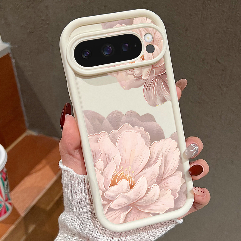 Phone Cases Google Pixel 7 - ดอกไม้สีชมพูลวดลายเคสโทรศัพท์ TPU นุ่มสำหรับกูเกิลพิกเซล 10 9 8