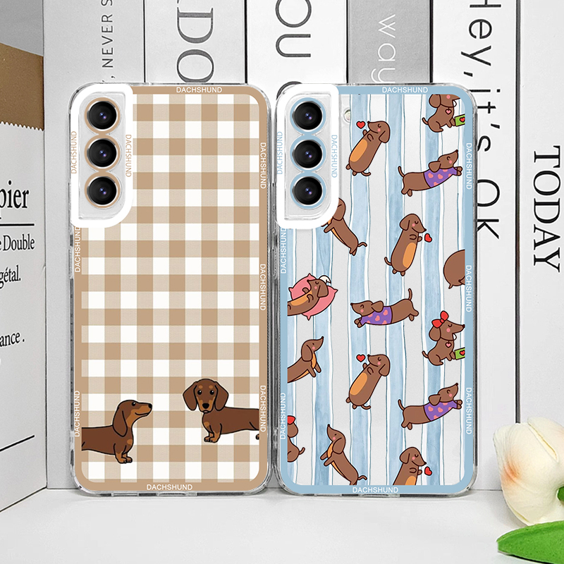 Phone Cases Samsung S25 Fe - เคสโทรศัพท์ลายสุนัขดัชชุนด์น่ารัก สำหรับ Samsung Galaxy S26 S25