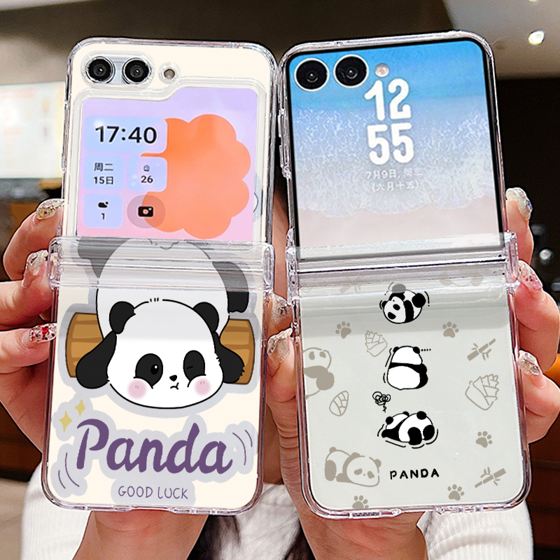 Phone Cases Z Flip 6 - เคสโทรศัพท์ลายการ์ตูนแพนด้าสำหรับ Samsung Galaxy Z Flip 8