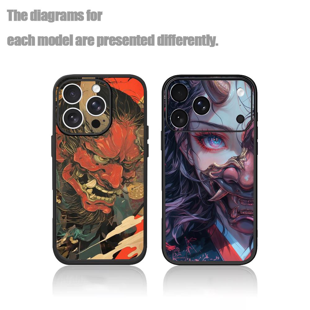 Phone Cases Japan - เคสโทรศัพท์ลายซามูไรหน้าผีญี่ปุ่นสำหรับ iPhone 18171615141312X XR XS Plus