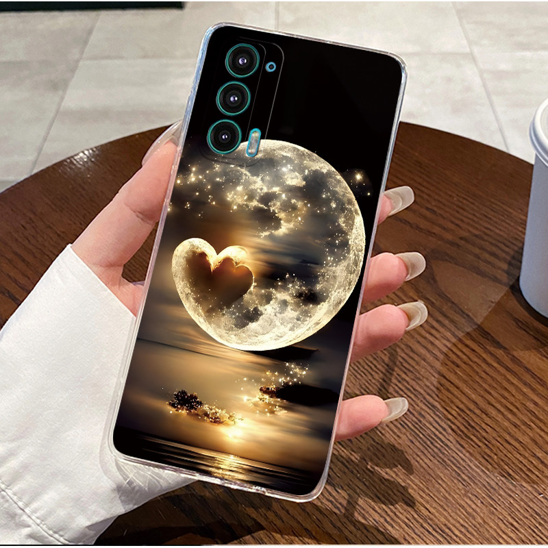 Phone Cases Viral - เคสโทรศัพท์สำหรับโมโตโรล่า เอดจ์ 20 ซิลิโคนนุ่ม TPU ใสไวรัลน่ารักขนปุยลูกแมวทาสีเคสกันกระแทก