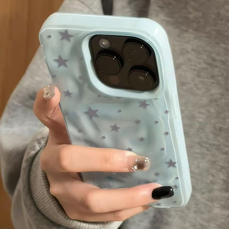 Phone Cases Unique - Minimalistสีเทา-สีฟ้าStar Wave Textureเคสโทรศัพท์สําหรับiPhone 17 Air 16
