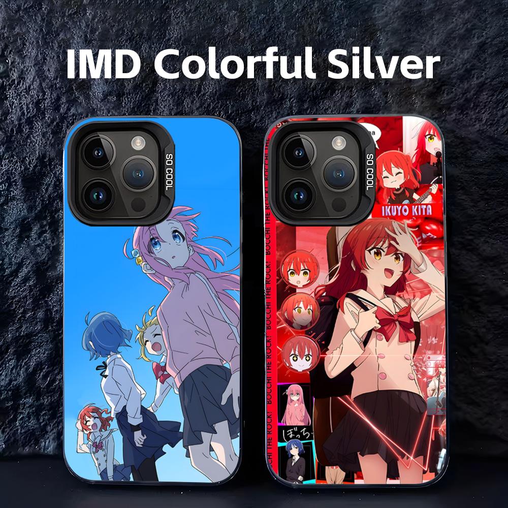 Phone Cases Popular - เคสโทรศัพท์ลายอนิเมะ Cool Bocchi the Rock สีเงินหลากสีแบบ