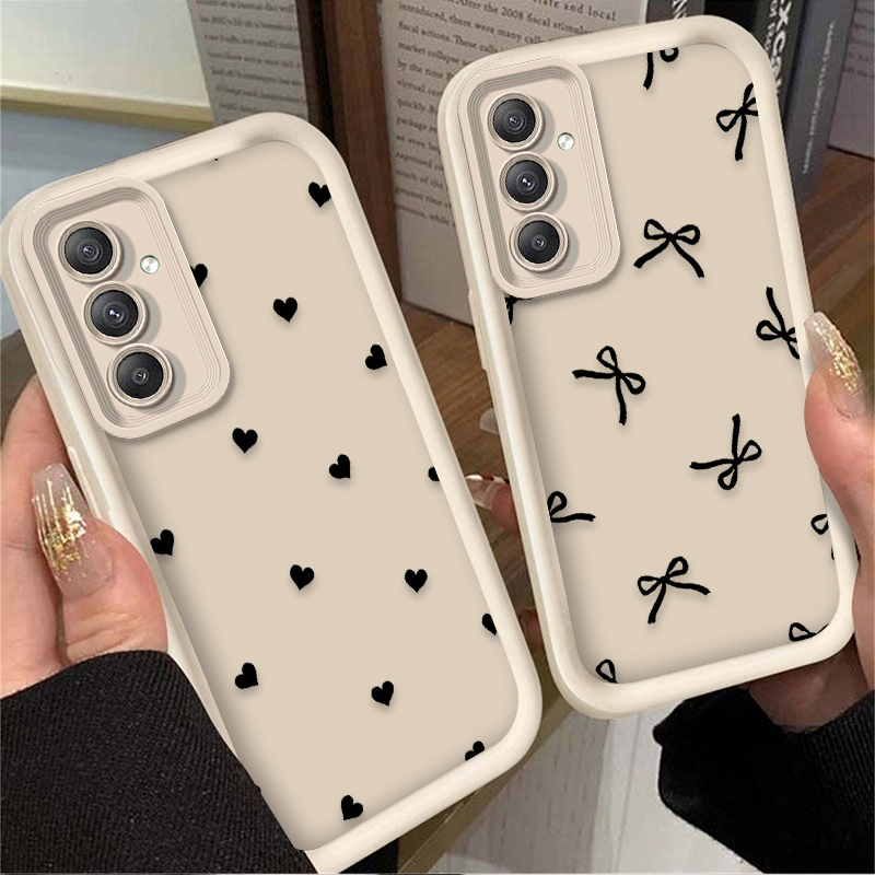 เคสลายโบว์รูปหัวใจสีดำสำหรับ S - Phone Cases For Samsung บทวิจารณ์และราคา