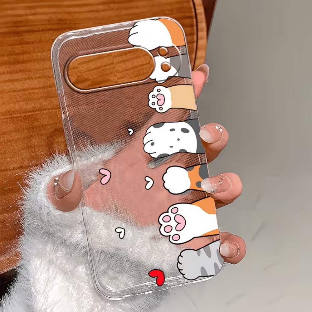 เคสโทรศัพท์ซิลิโคนใสลายอุ้งเท้ - Phone Cases Google Pixel 7 บทวิจารณ์และราคา