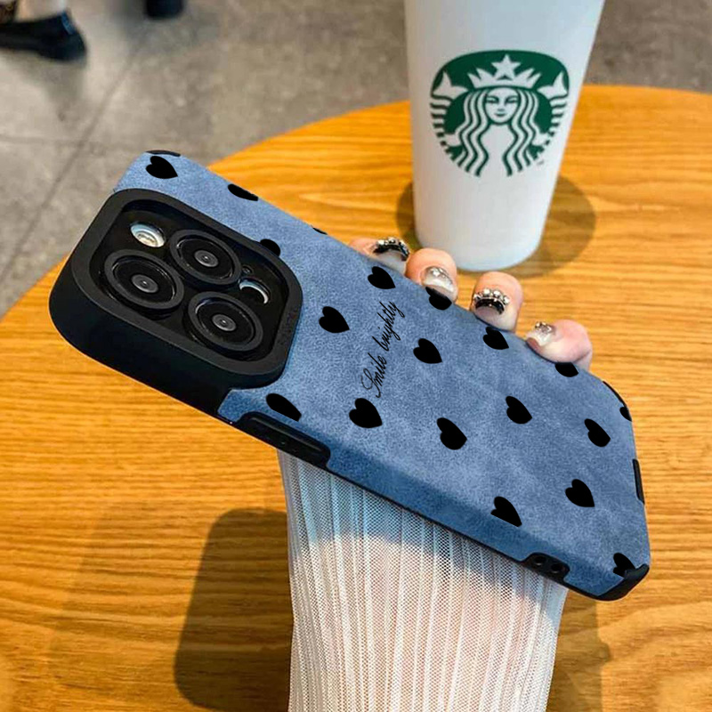 เคสโทรศัพท์หนังนิ่มลายหัวใจสีด - Phone Cases Unique บทวิจารณ์และราคา