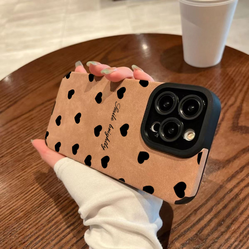 เคสโทรศัพท์หนังนิ่มลายหัวใจสีด - Phone Cases Unique บทวิจารณ์และราคา