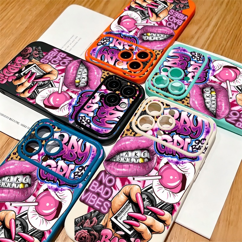 เคสโทรศัพท์ลายกราฟฟิตี้รูปปากส - Phone Cases Unique บทวิจารณ์และราคา