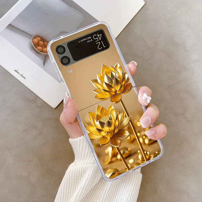 เคสโทรศัพท์ลายดอกบัวสีทองสุดสร - Phone Cases Z Flip 6 บทวิจารณ์และราคา