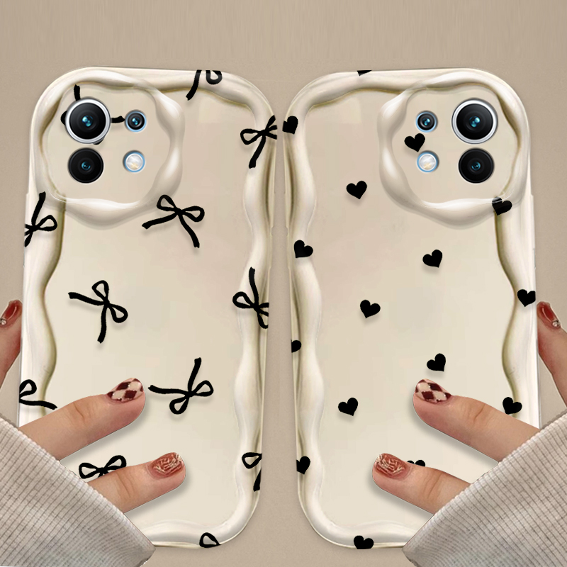 เคสลายโบว์สีดำรูปหัวใจสำหรับ X - Phone Cases Xiaomi บทวิจารณ์และราคา