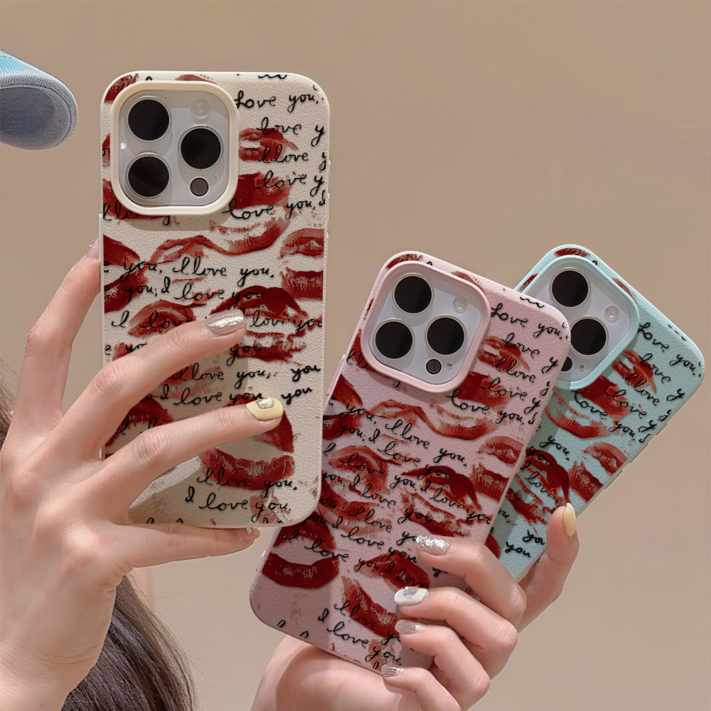 เคสโทรศัพท์หนังสีแดงสดใสสำหรับ - Phone Cases Unique บทวิจารณ์และราคา