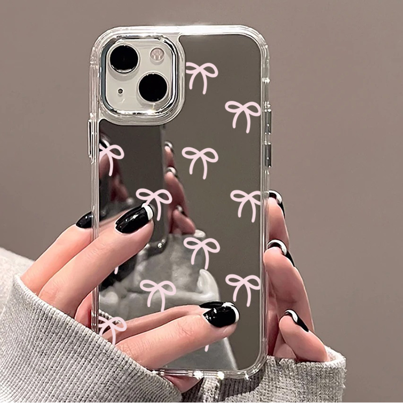 เคสโทรศัพท์ลายโบว์สีชมพูดำน่าร - Phone Cases Unique บทวิจารณ์และราคา