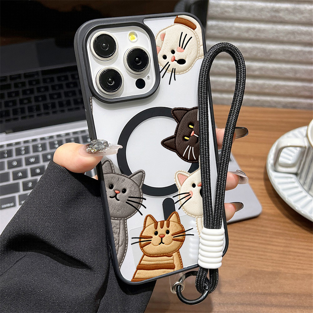 เคสโทรศัพท์ลายปักแมวน่ารัก สำห - Phone Cases Protective บทวิจารณ์และราคา