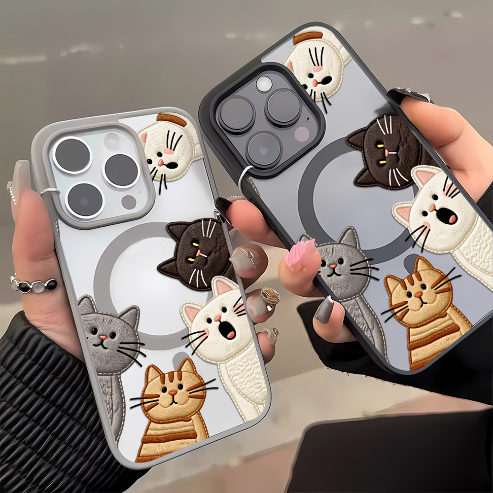 เคสโทรศัพท์ลายปักแมวน่ารัก สำห - Phone Cases Protective บทวิจารณ์และราคา