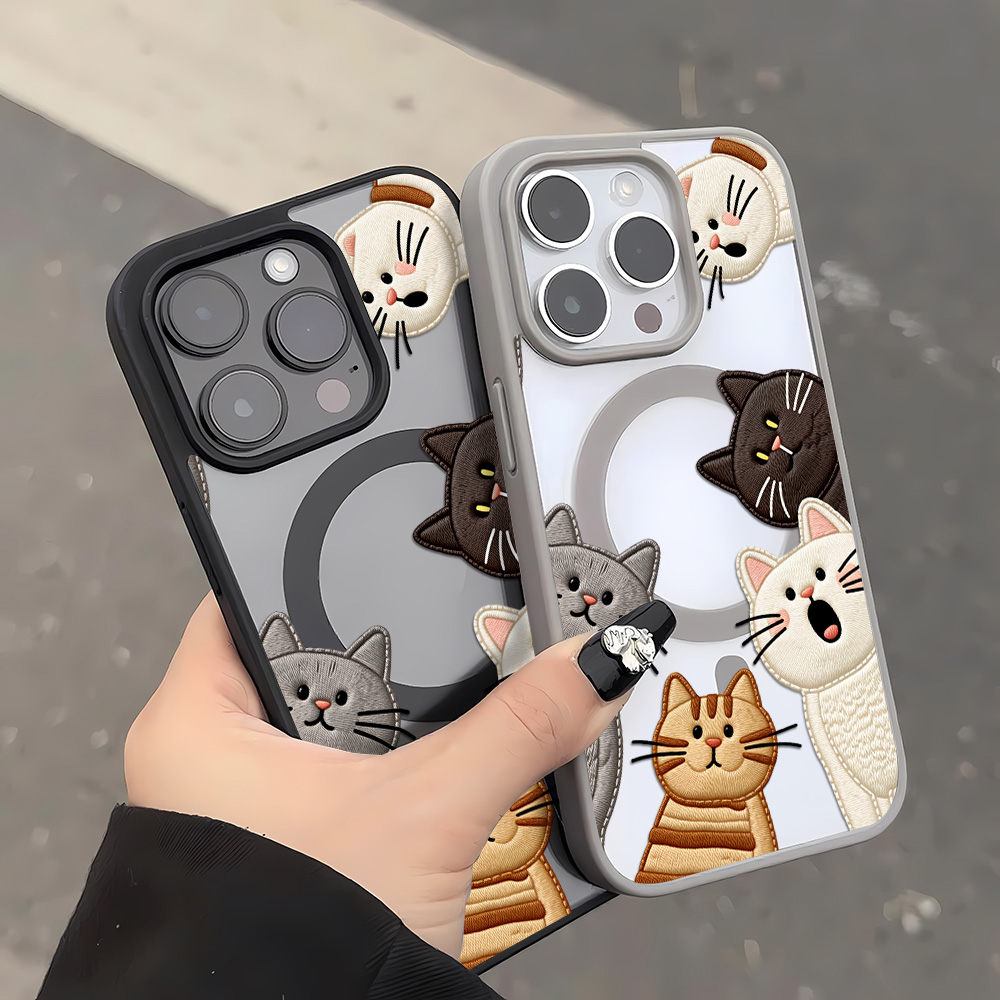 เคสโทรศัพท์ลายปักแมวน่ารัก สำห - Phone Cases Protective บทวิจารณ์และราคา